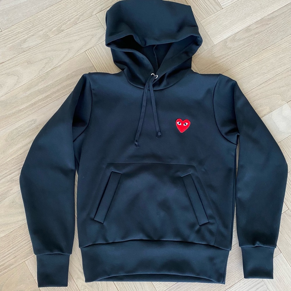 Comme Des Garçons Play Heart Patch Hoodie